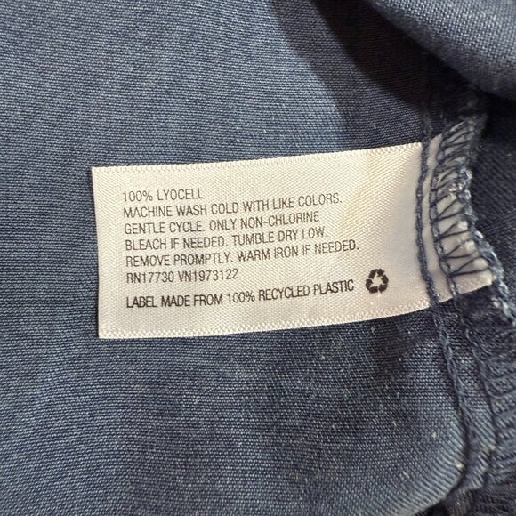 A New Day XS Denim Sleeveless Buttoned Top Casual Boho Resort Capsule Spring - Picture 9 of 10